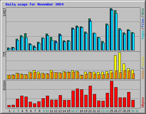 Daily usage for November 2024