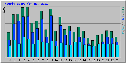 Hourly usage for May 2021