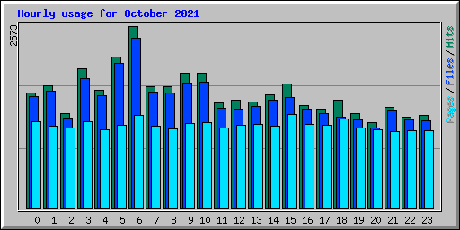 Hourly usage for October 2021