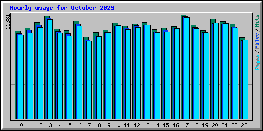 Hourly usage for October 2023