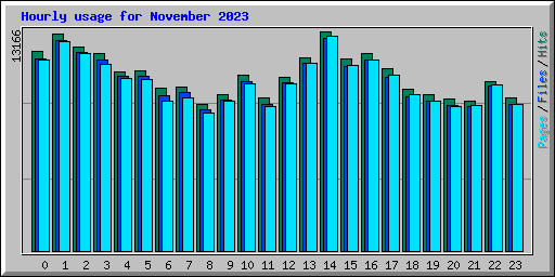 Hourly usage for November 2023