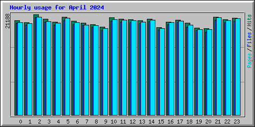 Hourly usage for April 2024