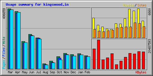 Usage summary for kingswood.in